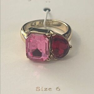 J. Crew Two Stone toi et moi Crystal Ring